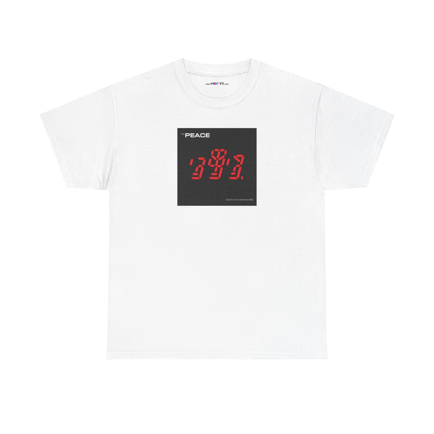 the PEACE ghost in the war-machine Unisex Heavy Cotton Tee