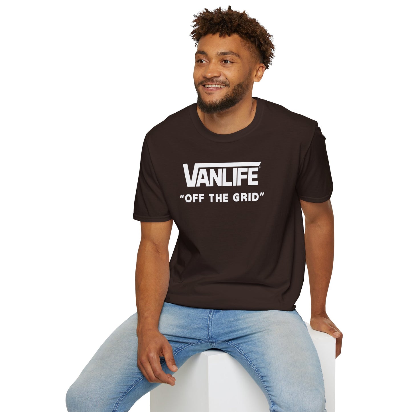 VANLIFE "OFF THE GRID". Unisex Softstyle 100% Cotton T-Shirt