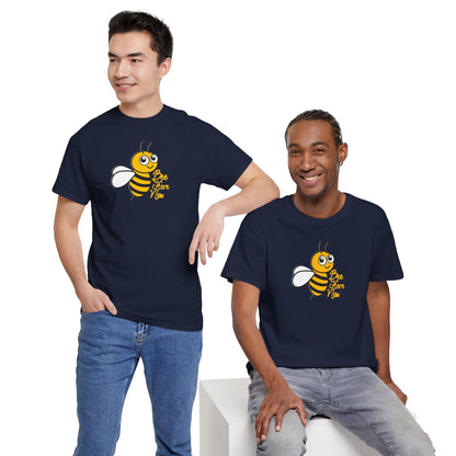 Bee Here Now Unisex Heavy Cotton Tee