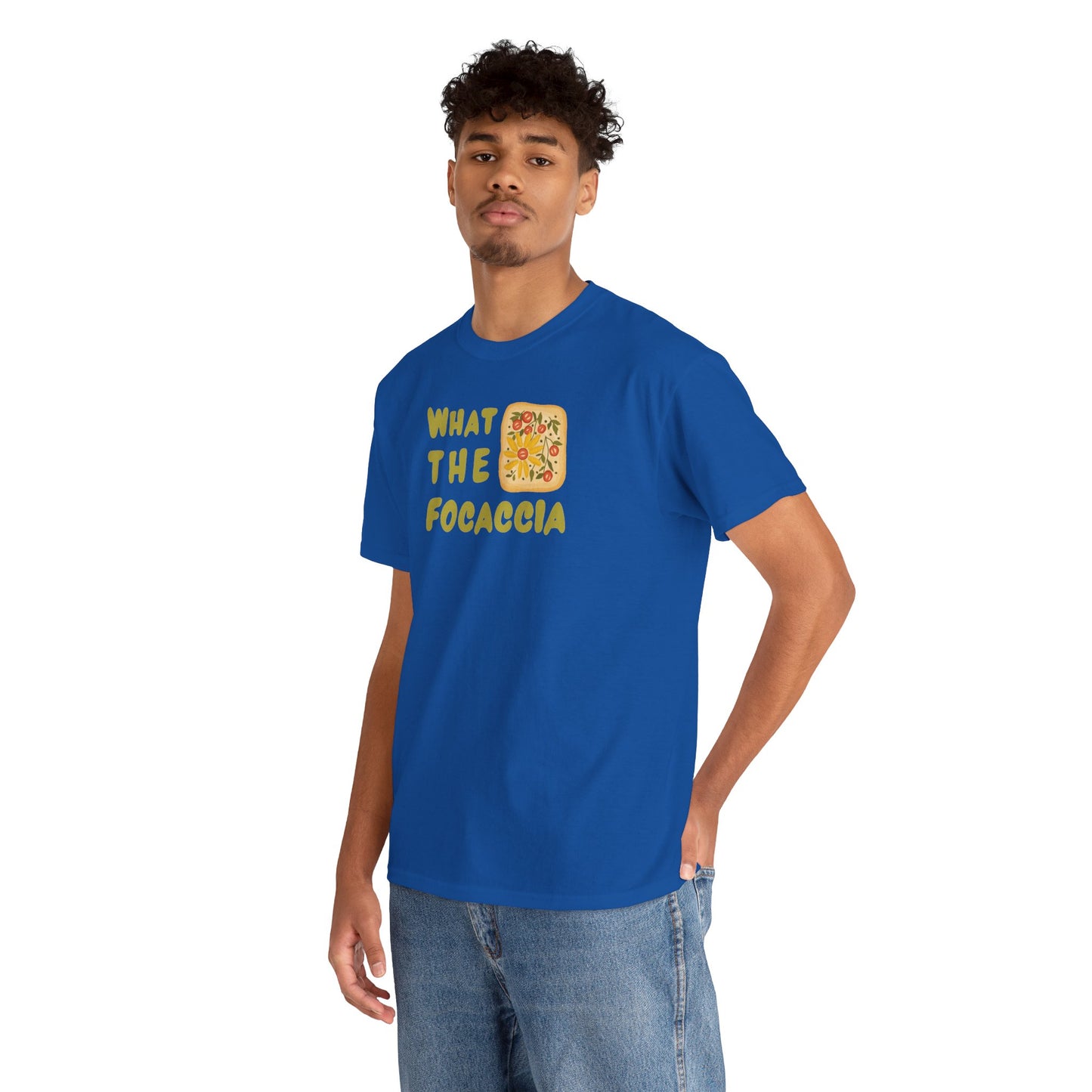 WHAT THE FOCACCIA Unisex Heavy Cotton Tee