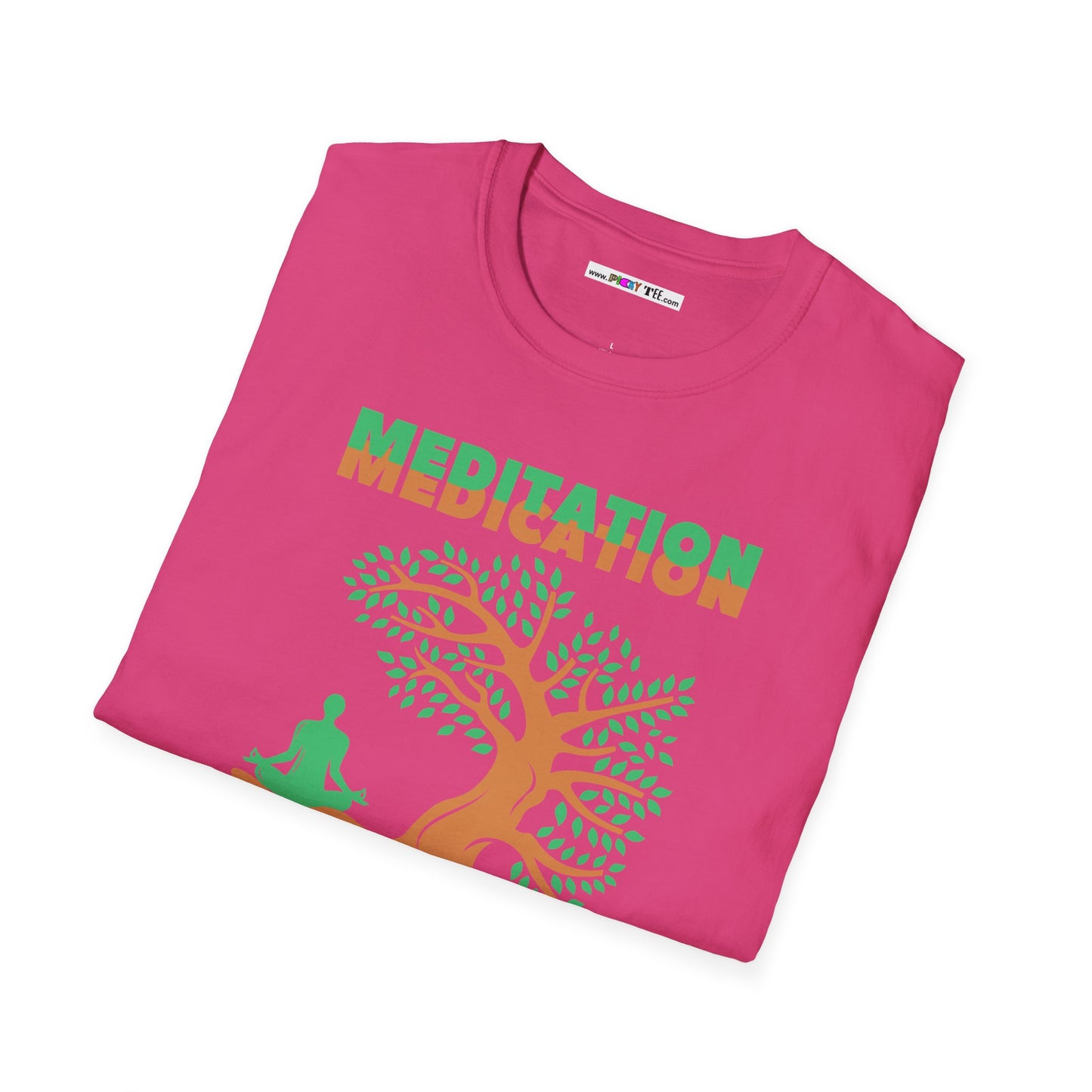 MEDITATION MEDICATION Unisex Softstyle 100% Cotton T-Shirt