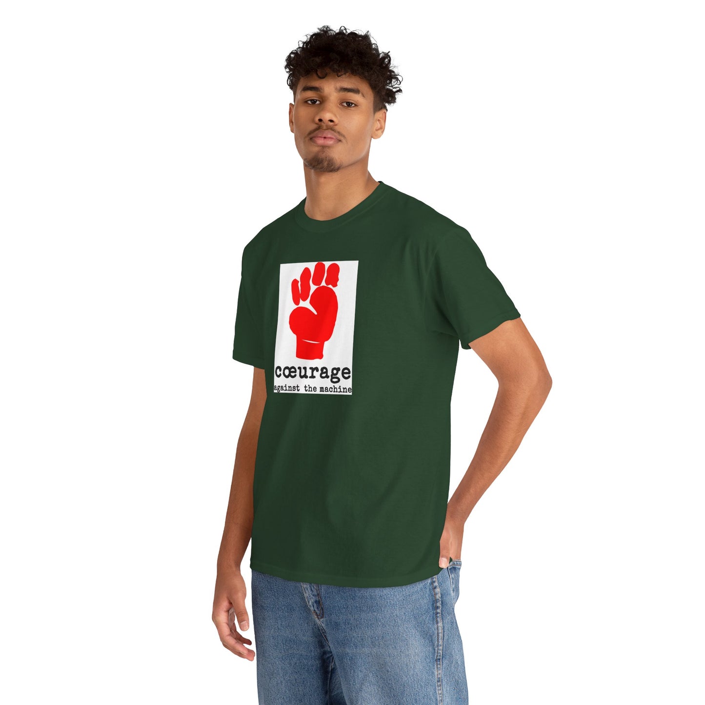 cœurage against the machine Unisex Heavy Cotton Tee