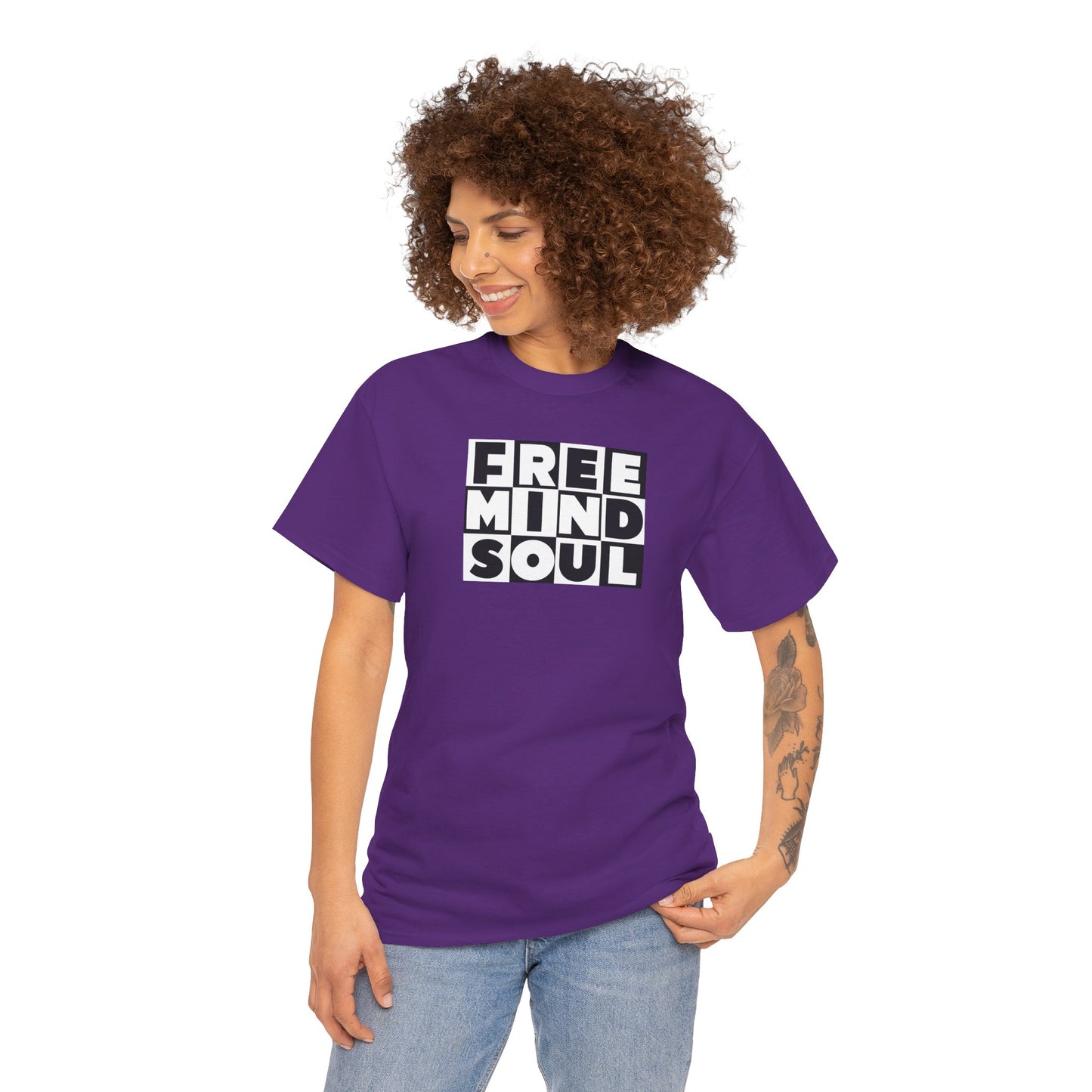 FREE MIND SOUL Unisex Heavy Cotton Tee