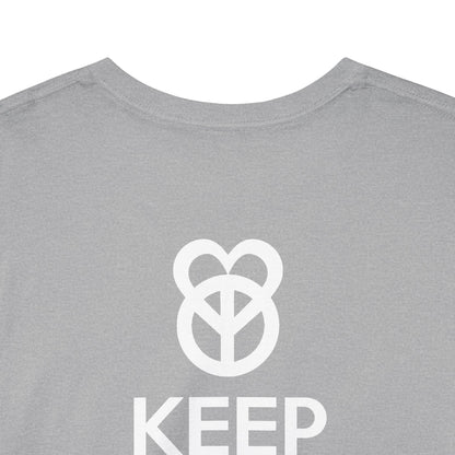 KEEP PEACE AND LOVE ON Unisex Heavy Cotton Tee