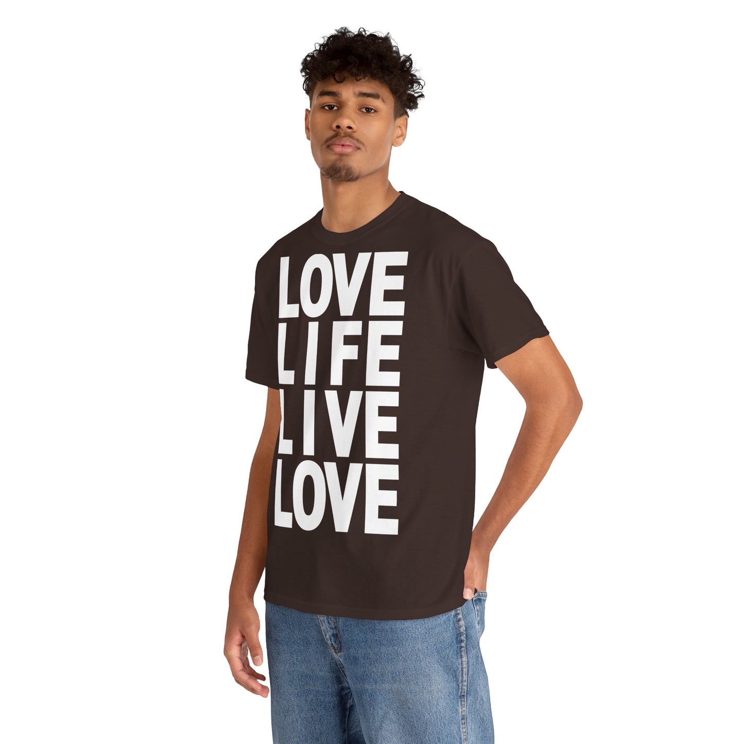 LOVE LIFE LIVE LOVE Unisex Heavy Cotton Tee