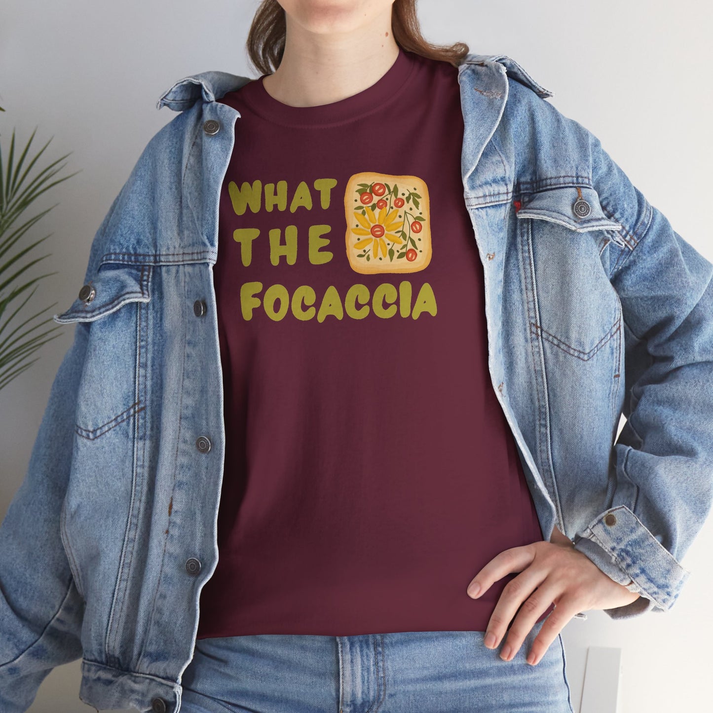 WHAT THE FOCACCIA Unisex Heavy Cotton Tee