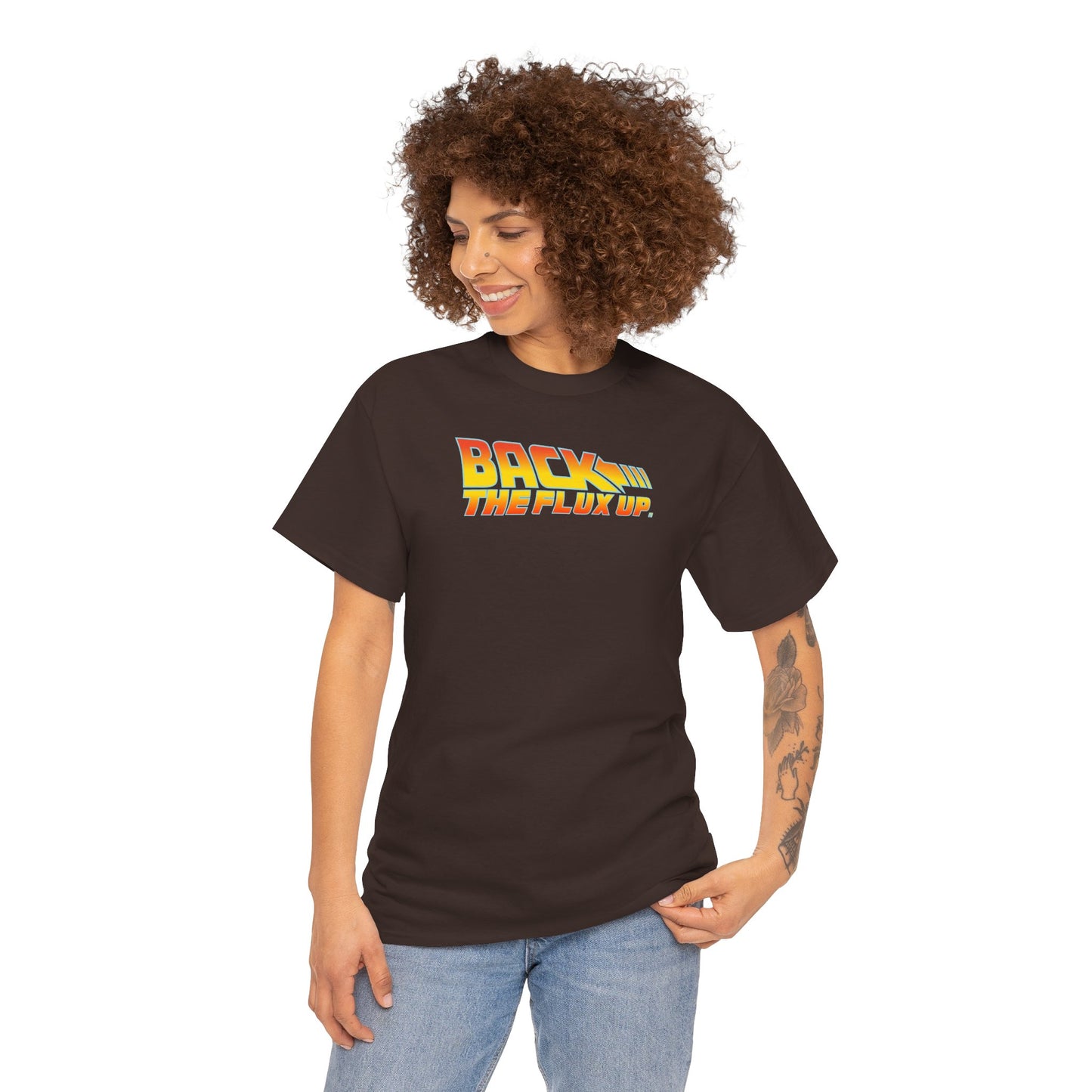 BACK THE FLUX UP Unisex Heavy Cotton Tee