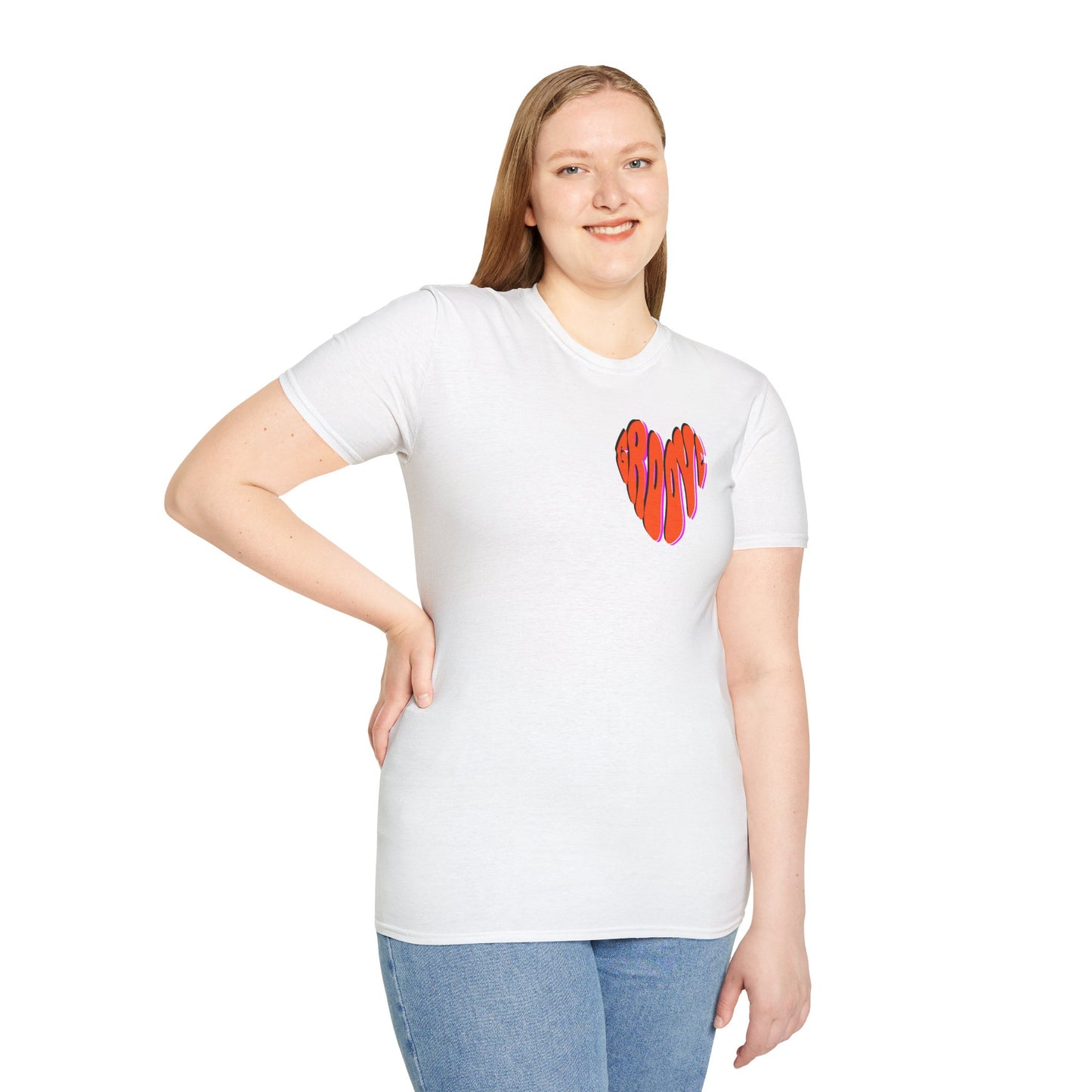 GROOVE is in THE HEART Unisex Softstyle 100% Cotton T-Shirt