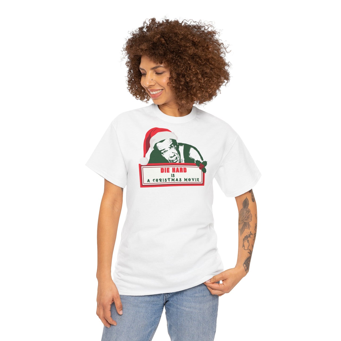 DIE HARD IS A CHRISTMAS MOVIE Unisex Heavy Cotton Tee