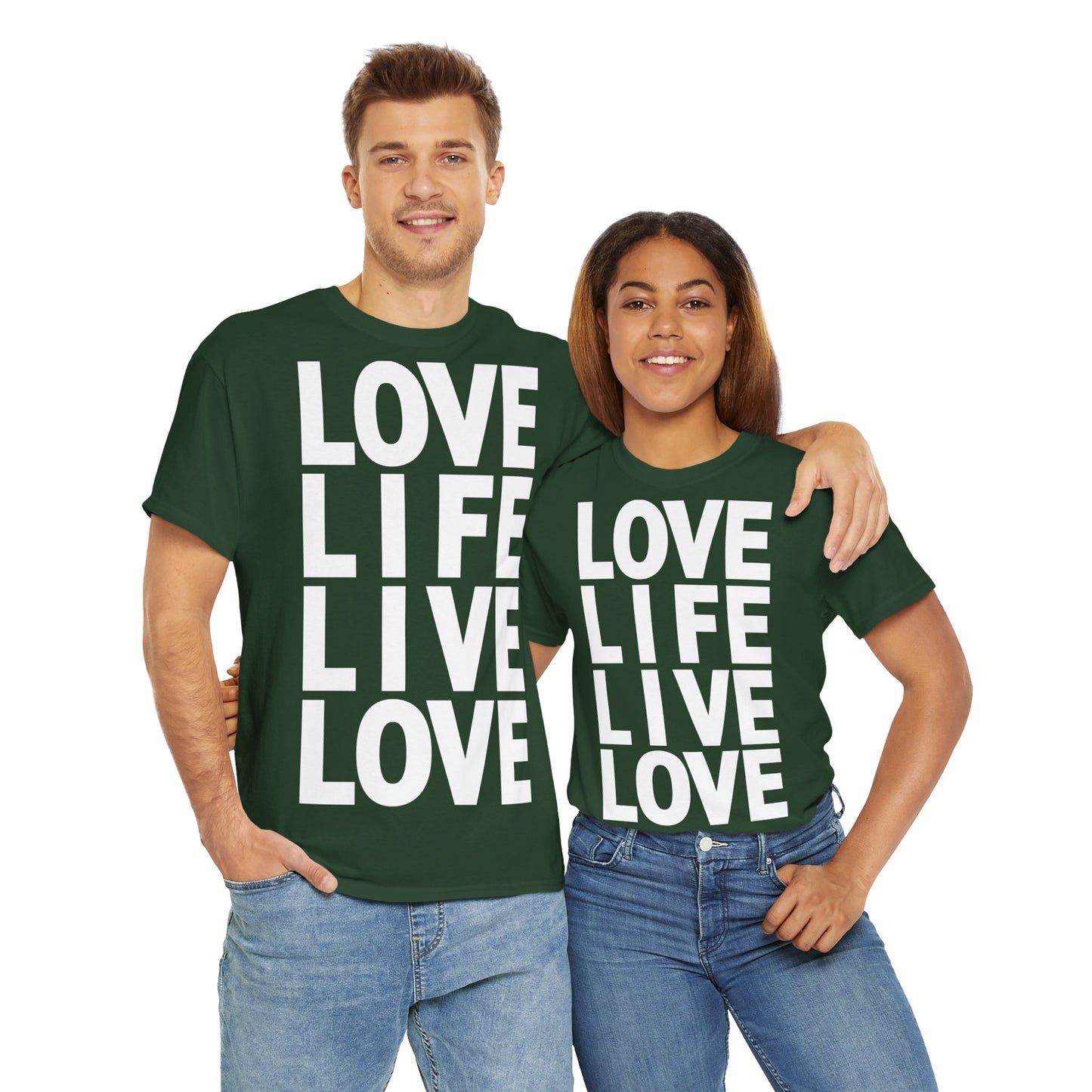 LOVE LIFE LIVE LOVE Unisex Heavy Cotton Tee