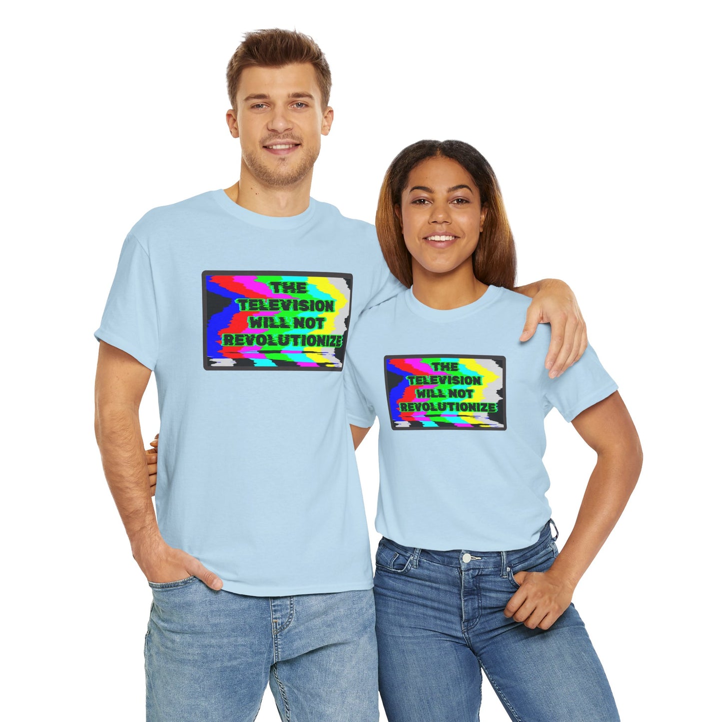 THE TELEVISION WILL NOT REVOLUTIONIZE Unisex Heavy Cotton Tee