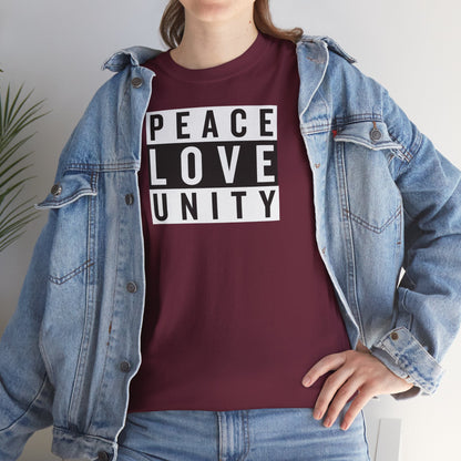 PEACELOVEUNITY Unisex Heavy Cotton Tee