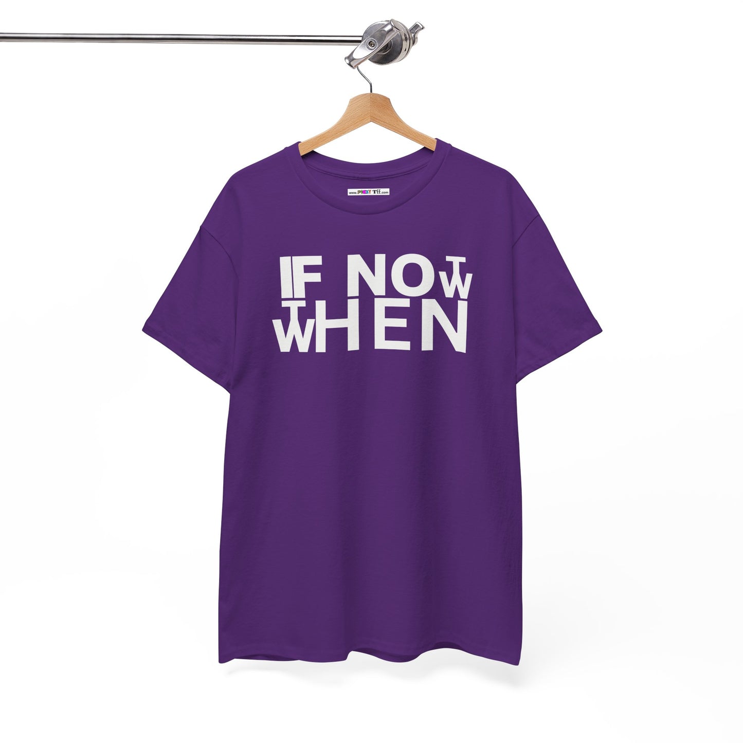 IF NOT NOW THEN WHEN Unisex Heavy Cotton Tee