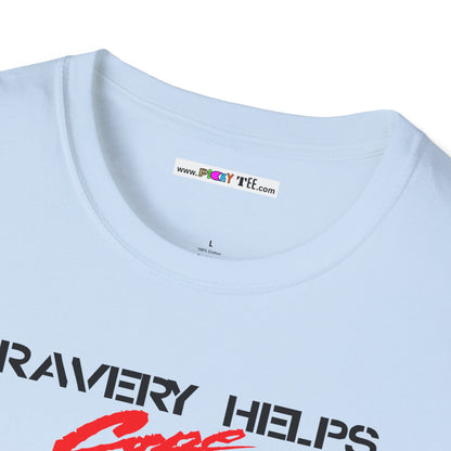 BRAVERY HELPS COPE Unisex Softstyle 100% Cotton T-Shirt