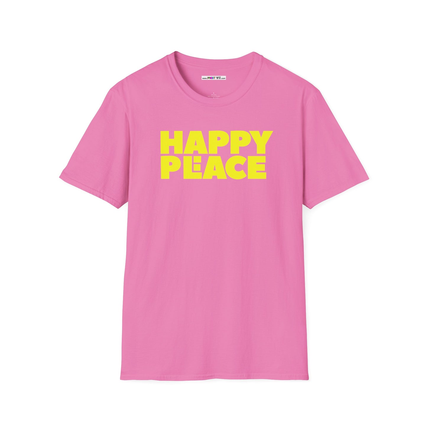 HAPPY PLACE/PEACE Unisex Softstyle 100% Cotton T-Shirt