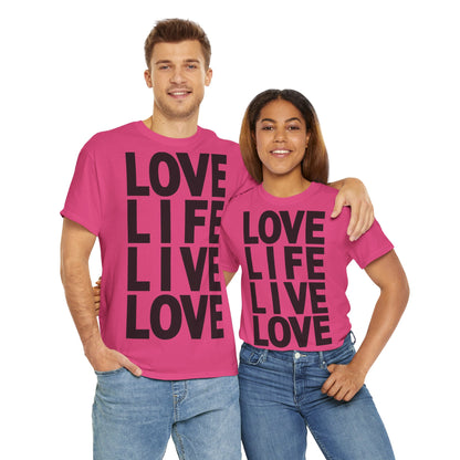 LOVE LIFE LIVE LOVE Unisex Heavy Cotton Tee