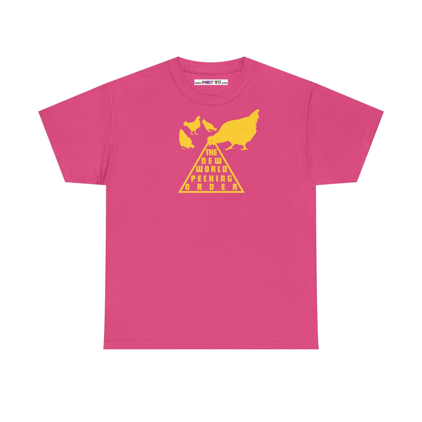 THE NEW WORLD PECKING ORDER Unisex Heavy Cotton Tee