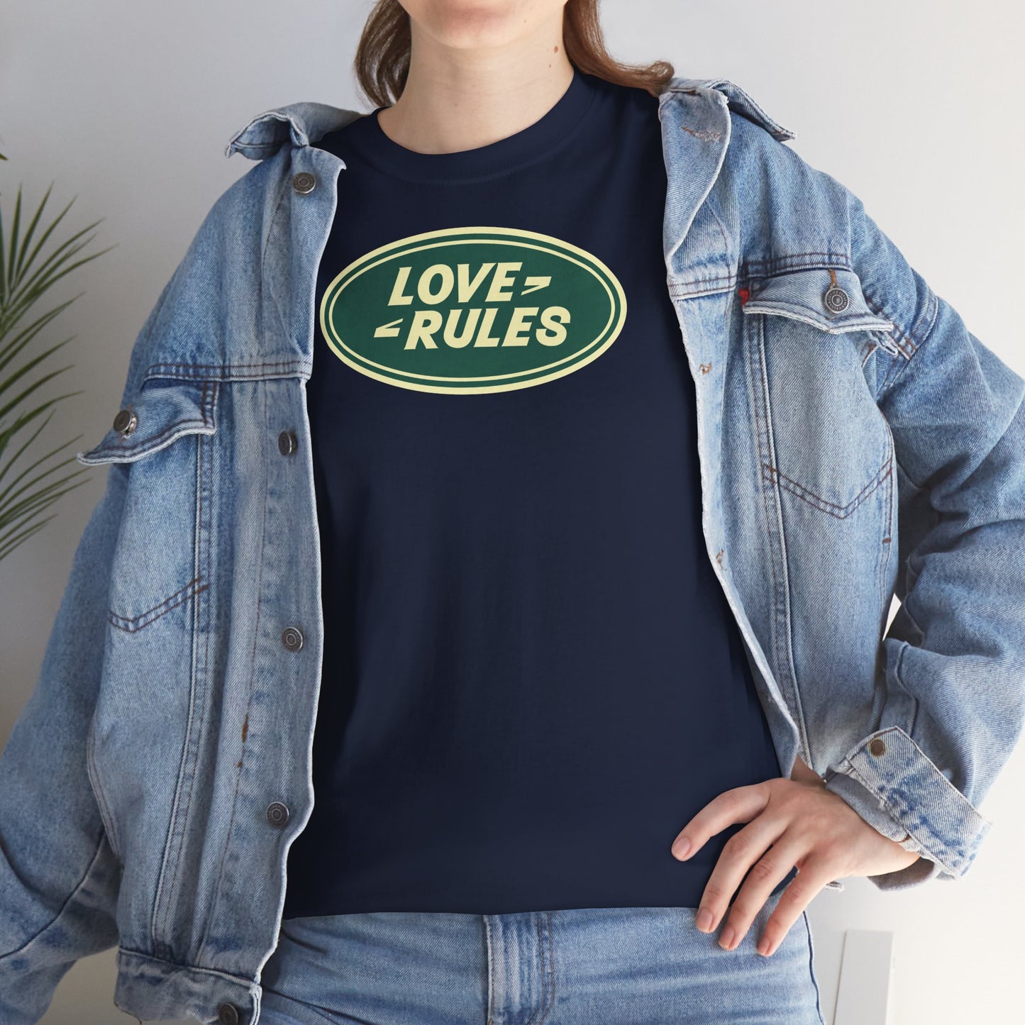 LOVE RULES Unisex Heavy Cotton Tee