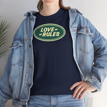 LOVE RULES Unisex Heavy Cotton Tee