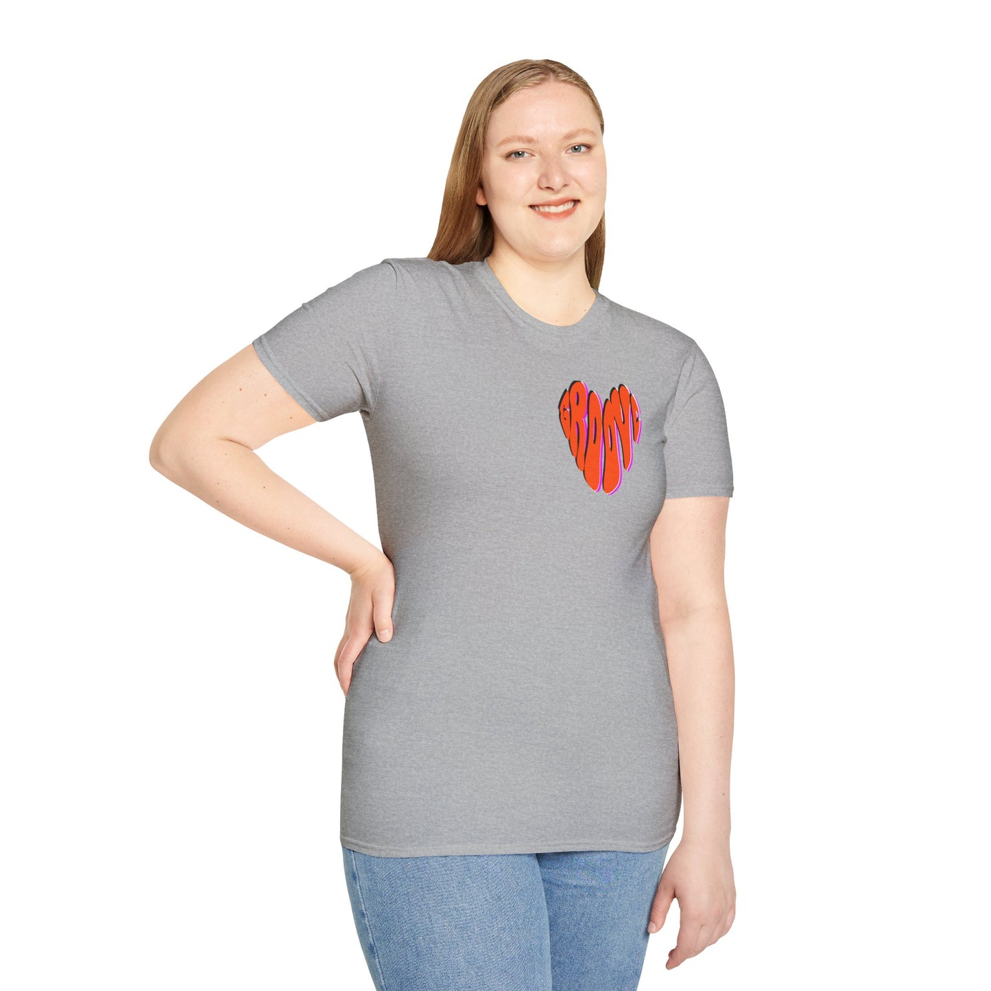 GROOVE is in THE HEART Unisex Softstyle 100% Cotton T-Shirt