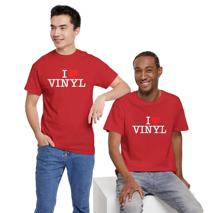 I ❤️ VINYL Unisex Heavy Cotton Tee