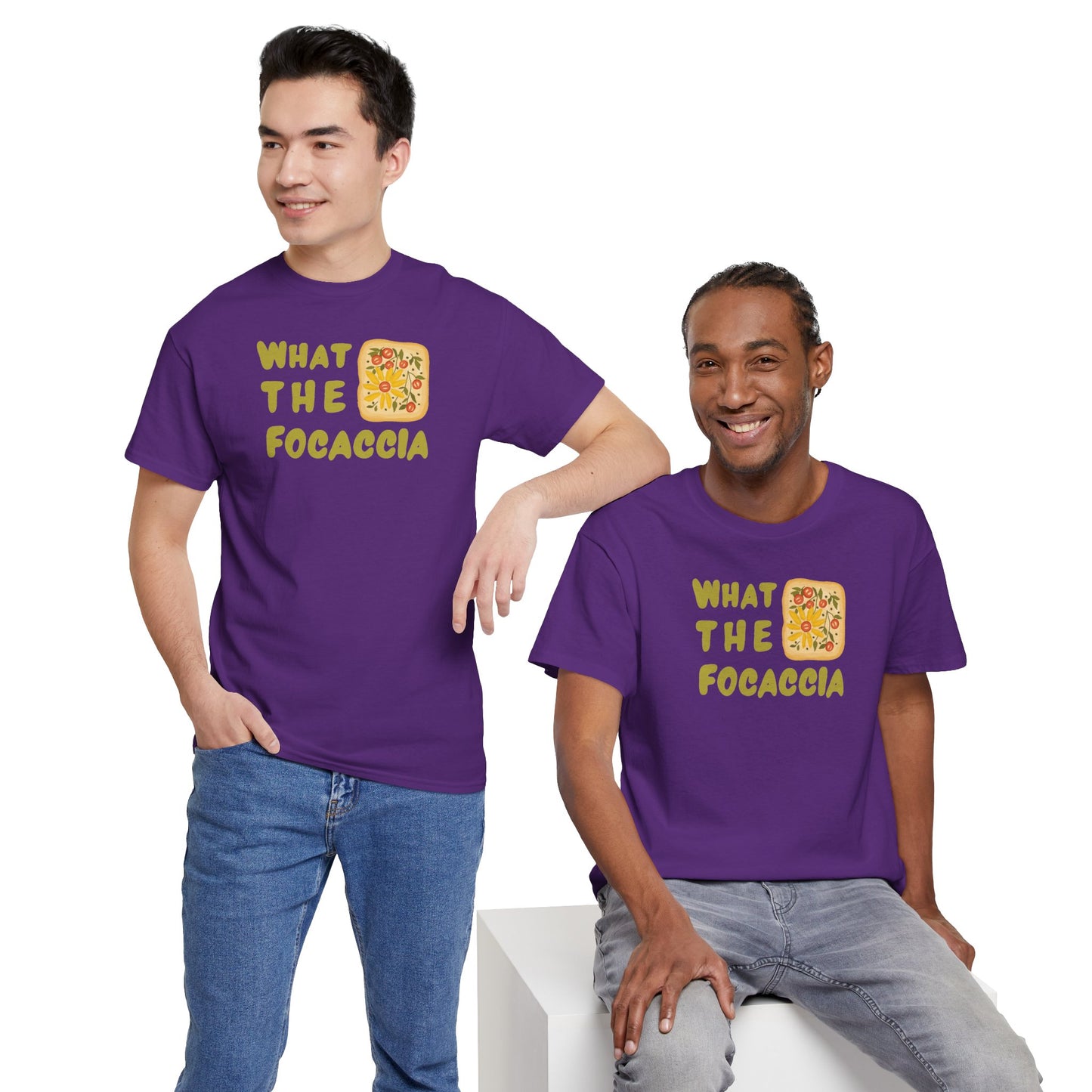 WHAT THE FOCACCIA Unisex Heavy Cotton Tee