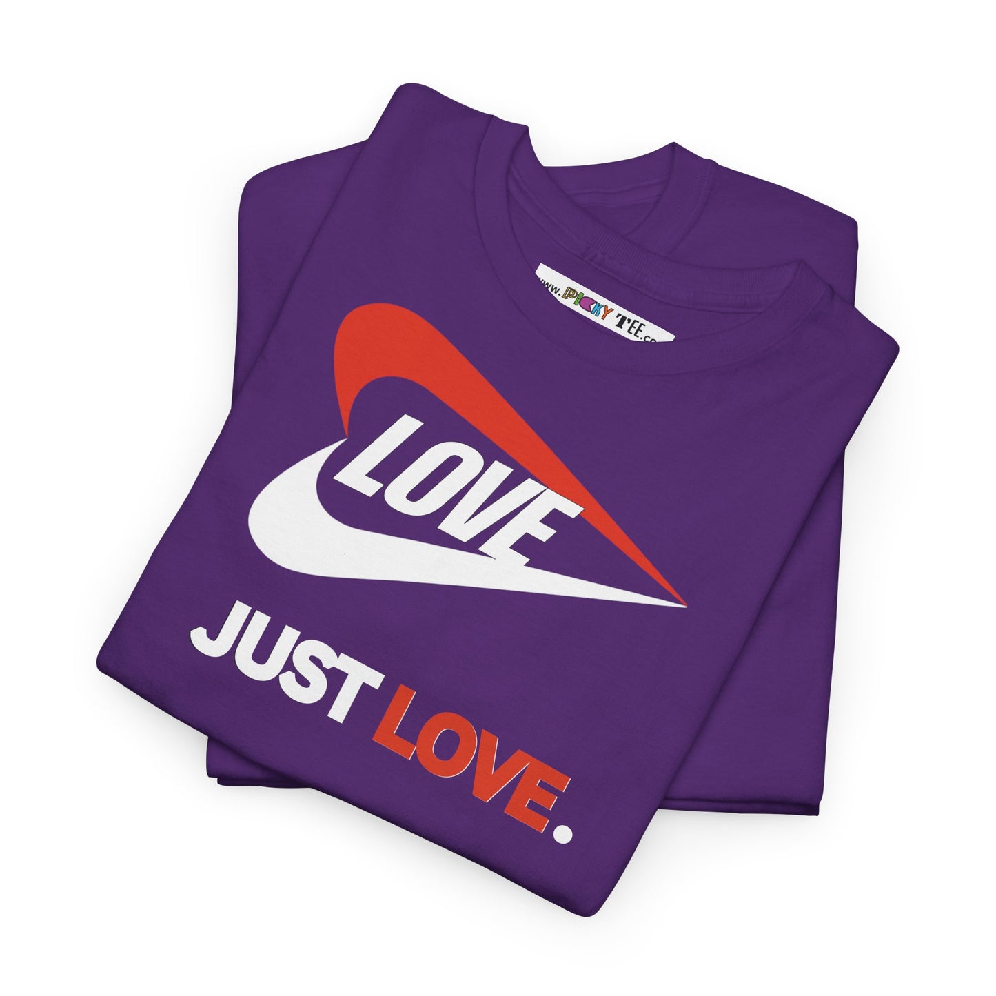 LOVE JUST LOVE. Unisex Heavy Cotton Tee