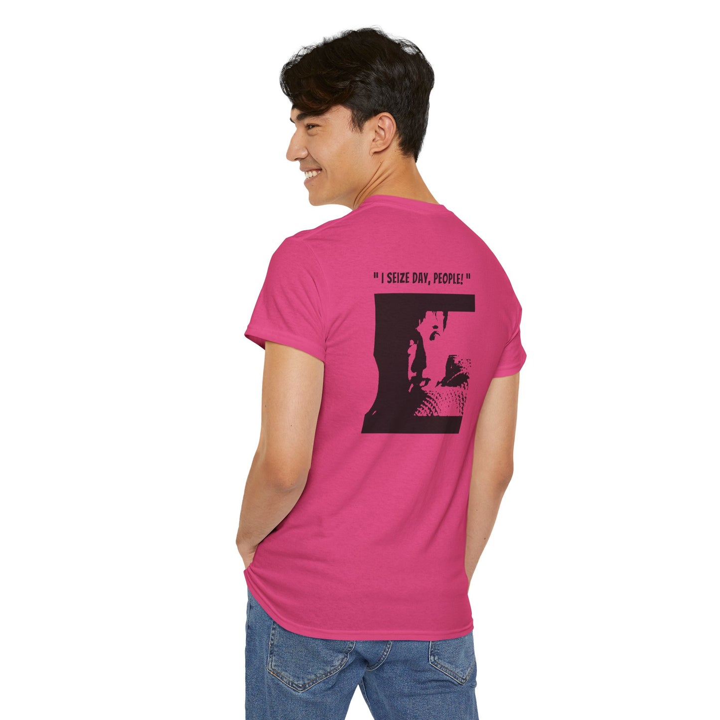 CARPE DIEM "I SEIZE DAY, PEOPLE" Unisex Heavy Cotton Tee