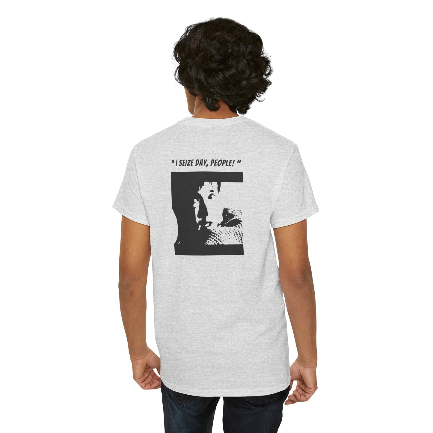 CARPE DIEM "I SEIZE DAY, PEOPLE" Unisex Heavy Cotton Tee