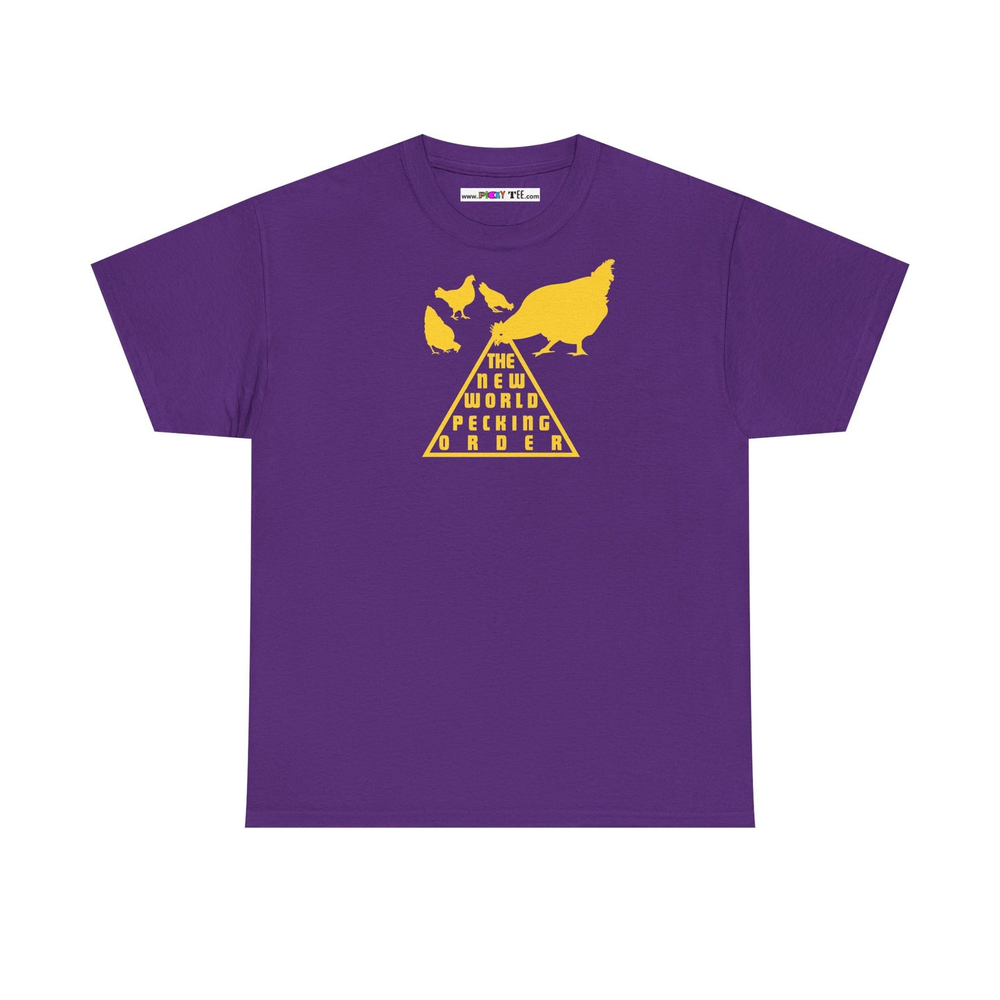THE NEW WORLD PECKING ORDER Unisex Heavy Cotton Tee