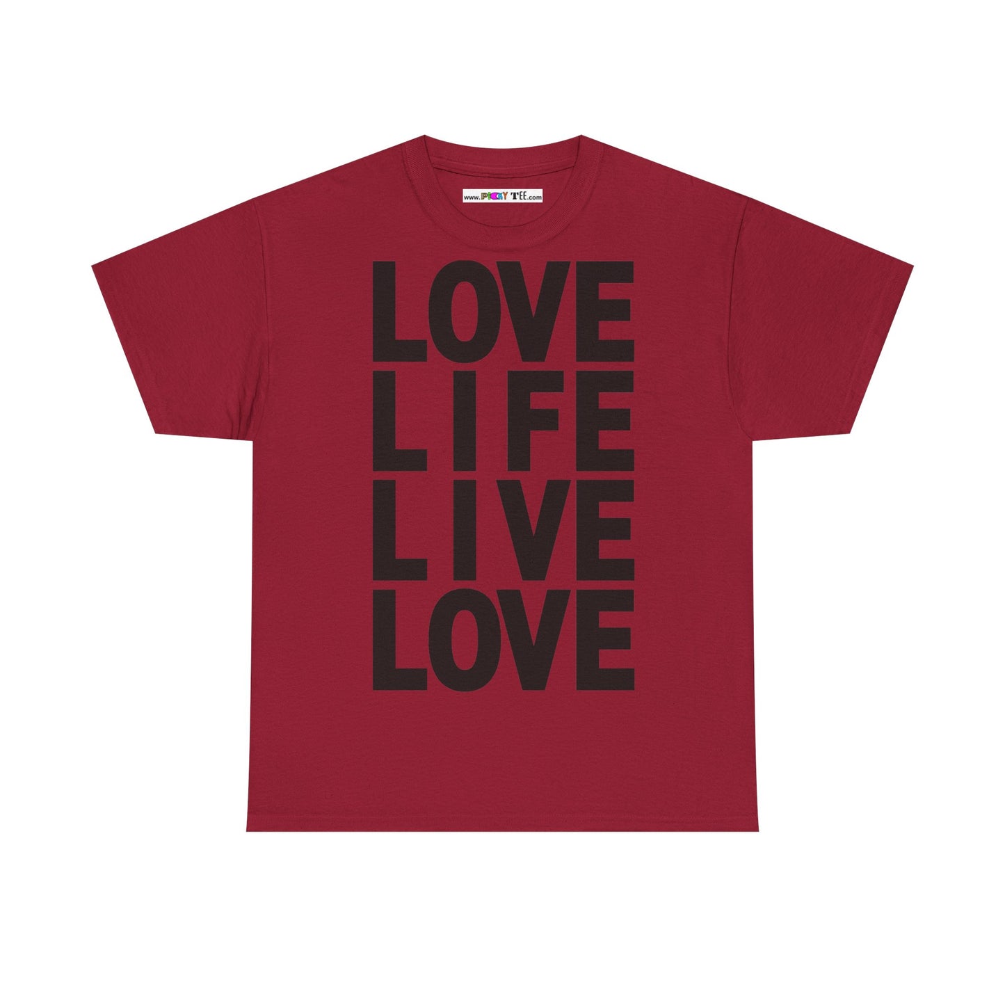 LOVE LIFE LIVE LOVE Unisex Heavy Cotton Tee