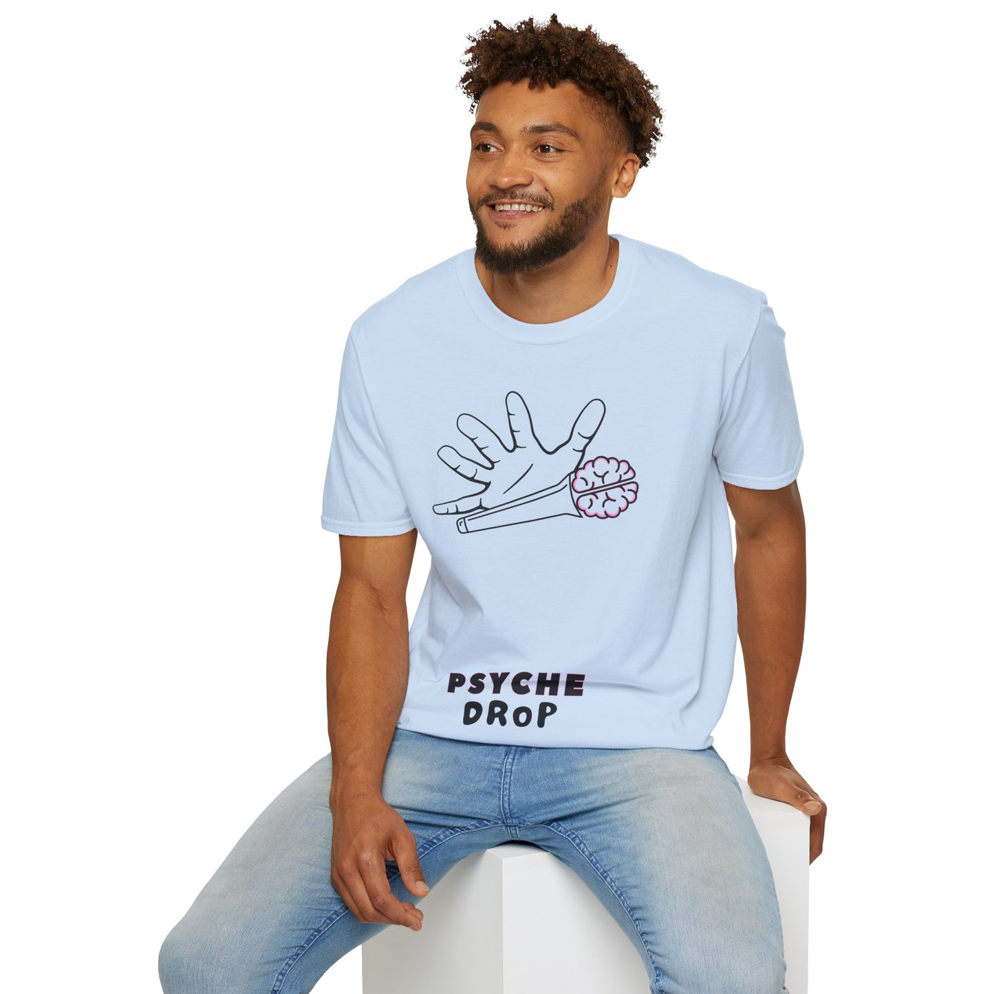 PSYCHE drop Unisex Softstyle 100% Cotton T-Shirt