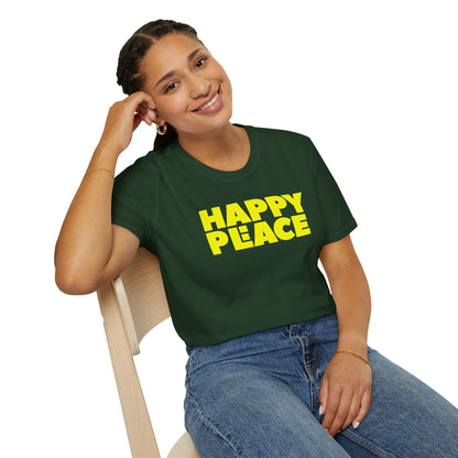 HAPPY PLACE/PEACE Unisex Softstyle 100% Cotton T-Shirt