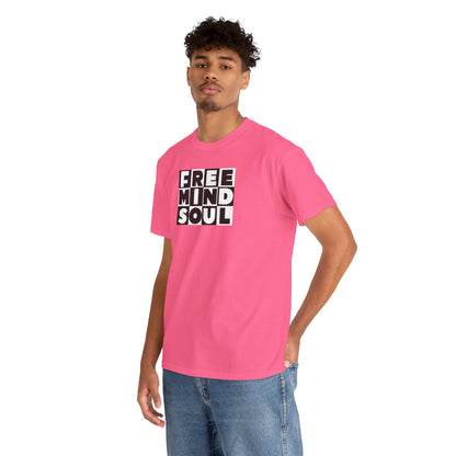 FREE MIND SOUL Unisex Heavy Cotton Tee