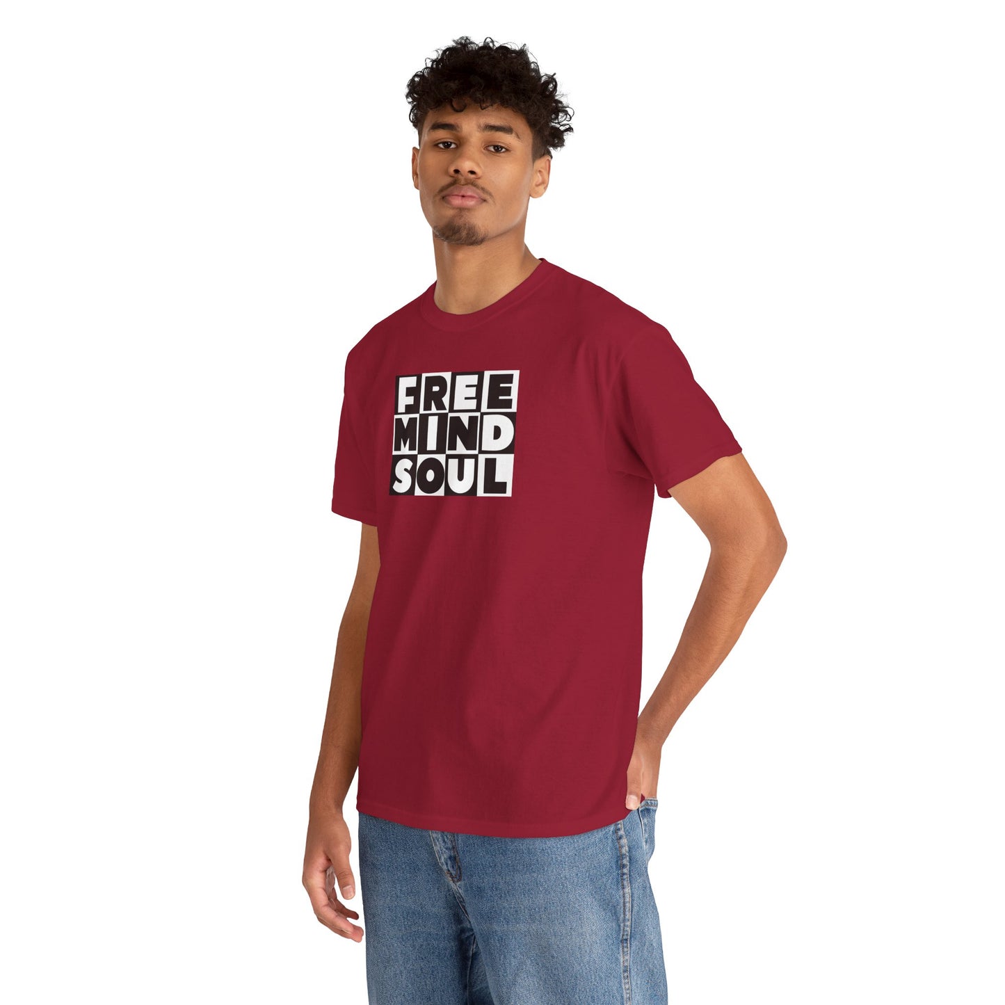 FREE MIND SOUL Unisex Heavy Cotton Tee