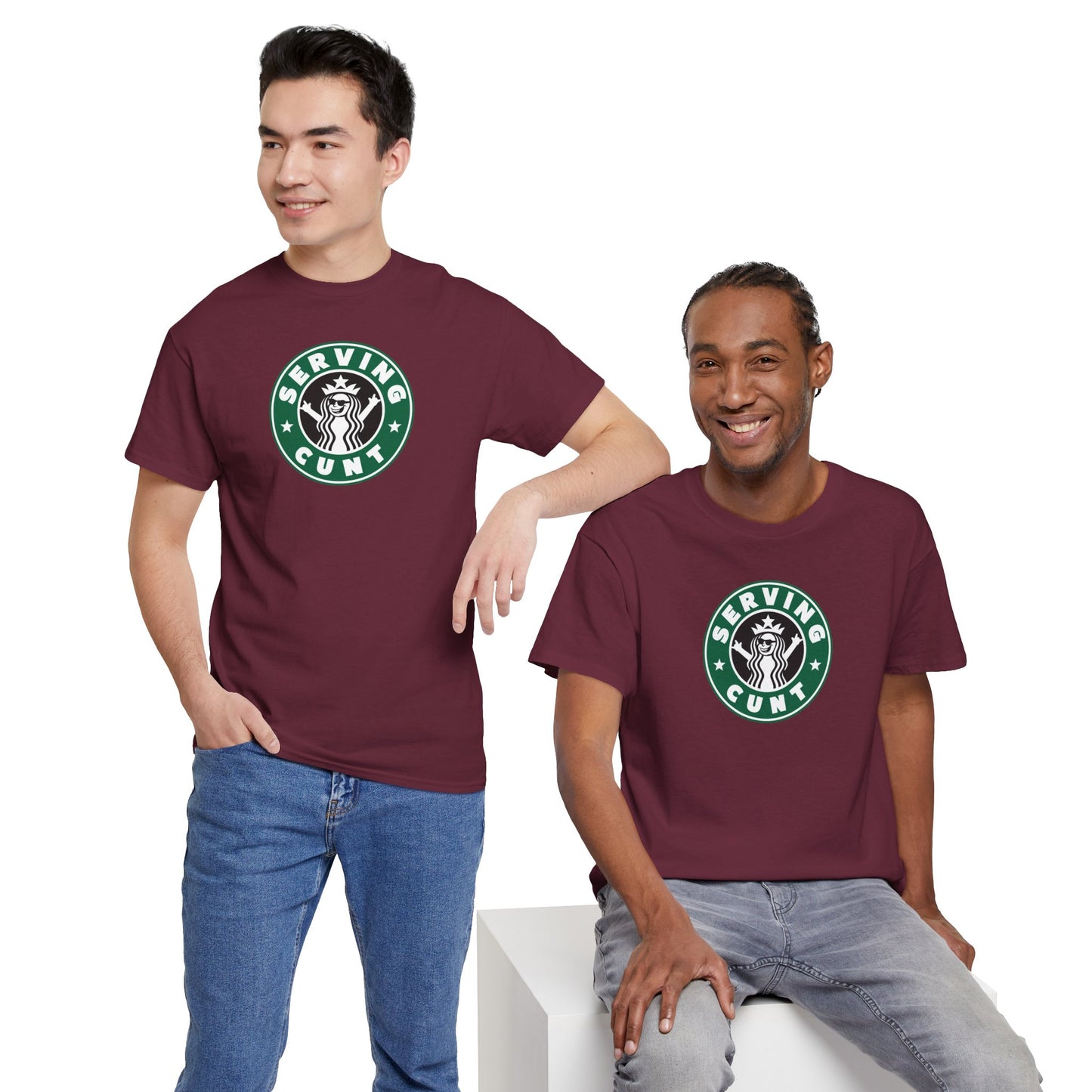 SERVINGCUNT Unisex Heavy Cotton Tee