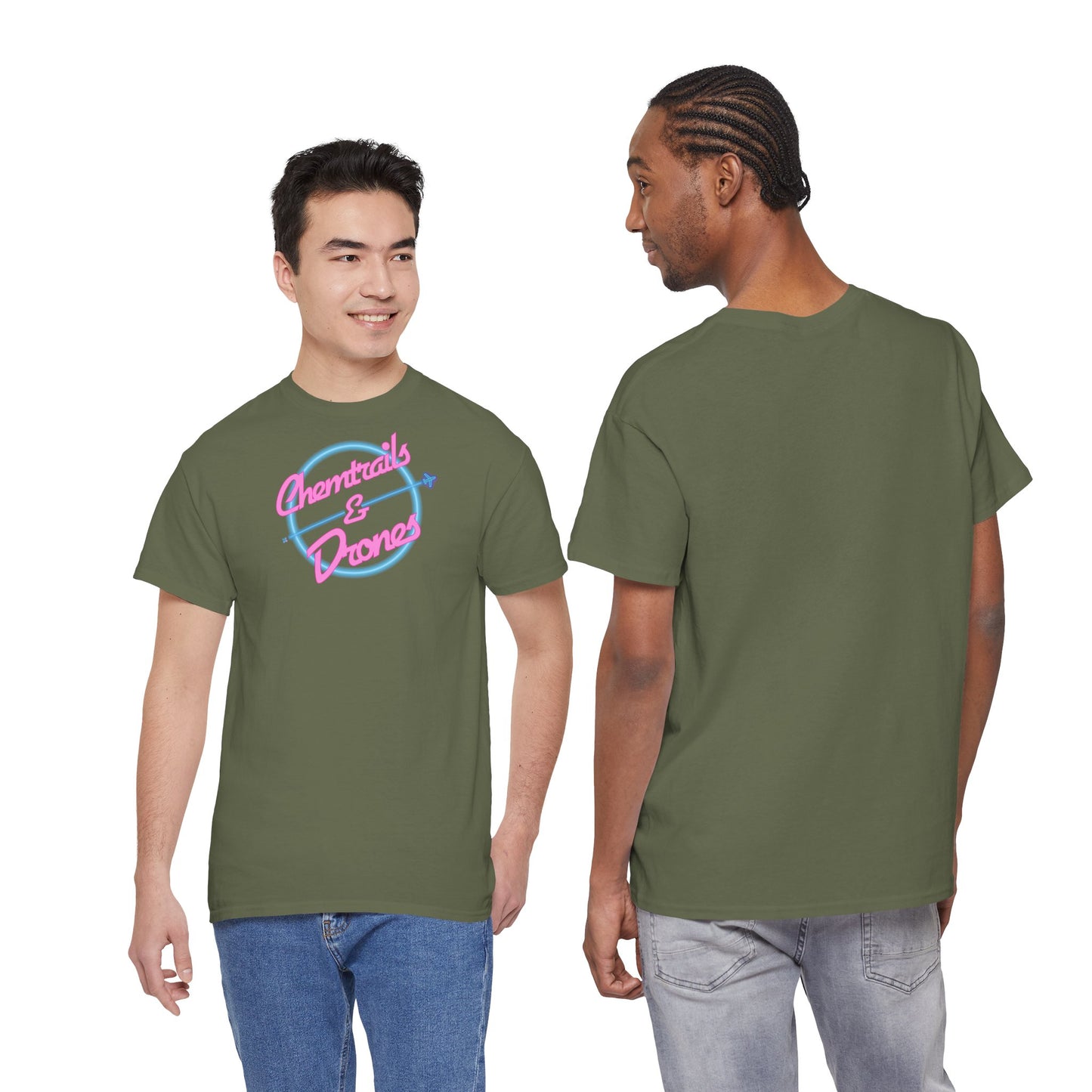 Chemtrails & Drones Unisex Heavy Cotton Tee