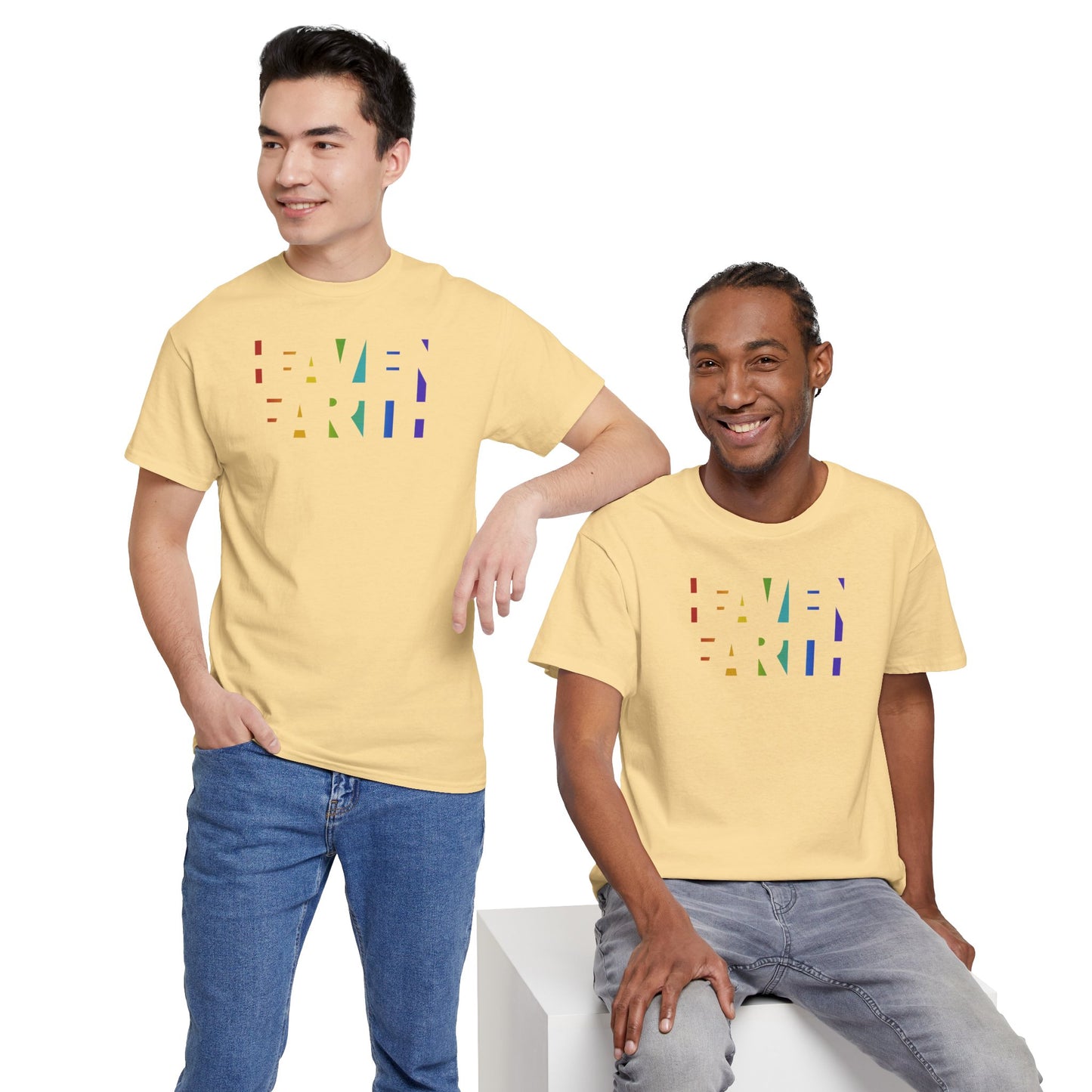 HEAVEN ON EARTH Unisex Heavy Cotton Tee — here now.
