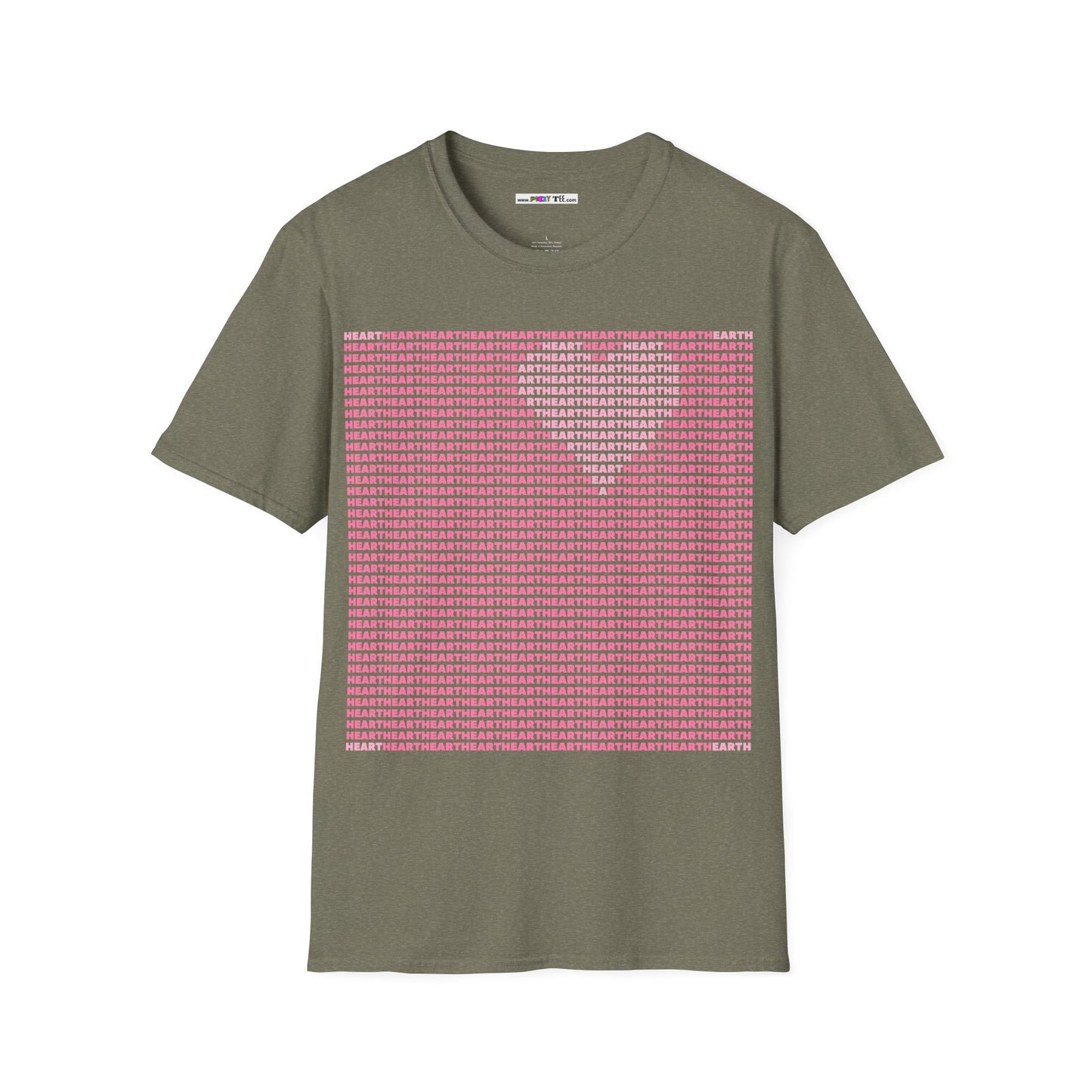 I HEART EARTH Unisex Softstyle 100% Cotton T-Shirt