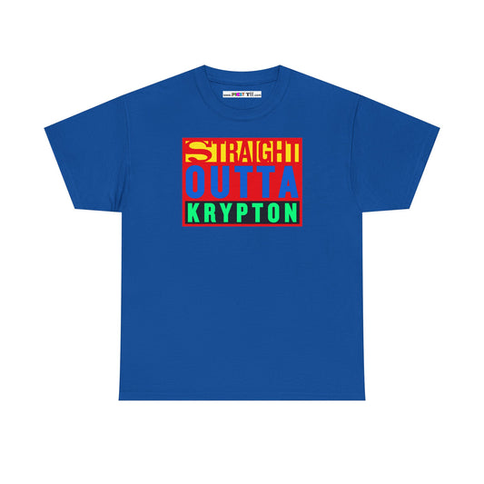 STRAIGHT OUTTA KRYPTON Unisex Heavy Cotton Tee