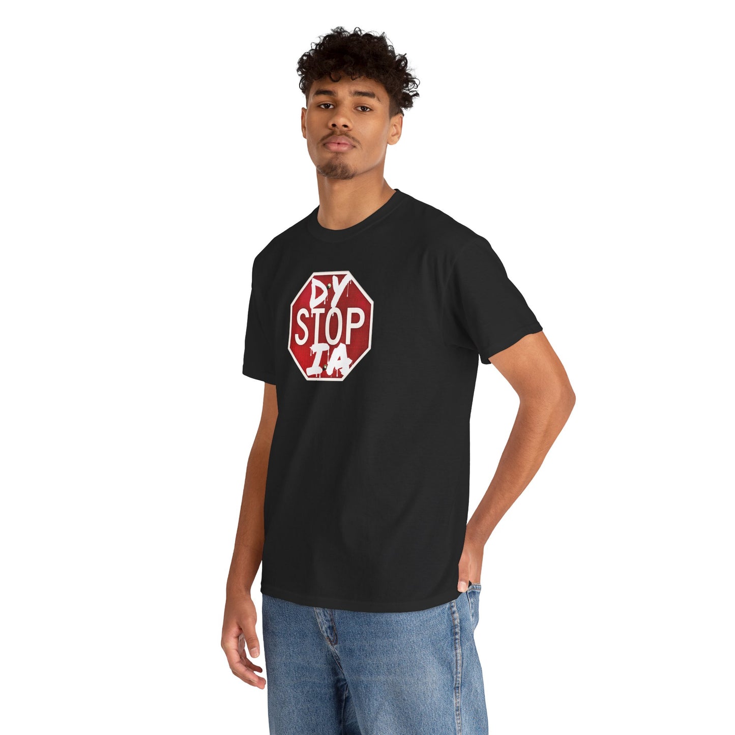 STOP DYSTOPIA Unisex Heavy Cotton Tee