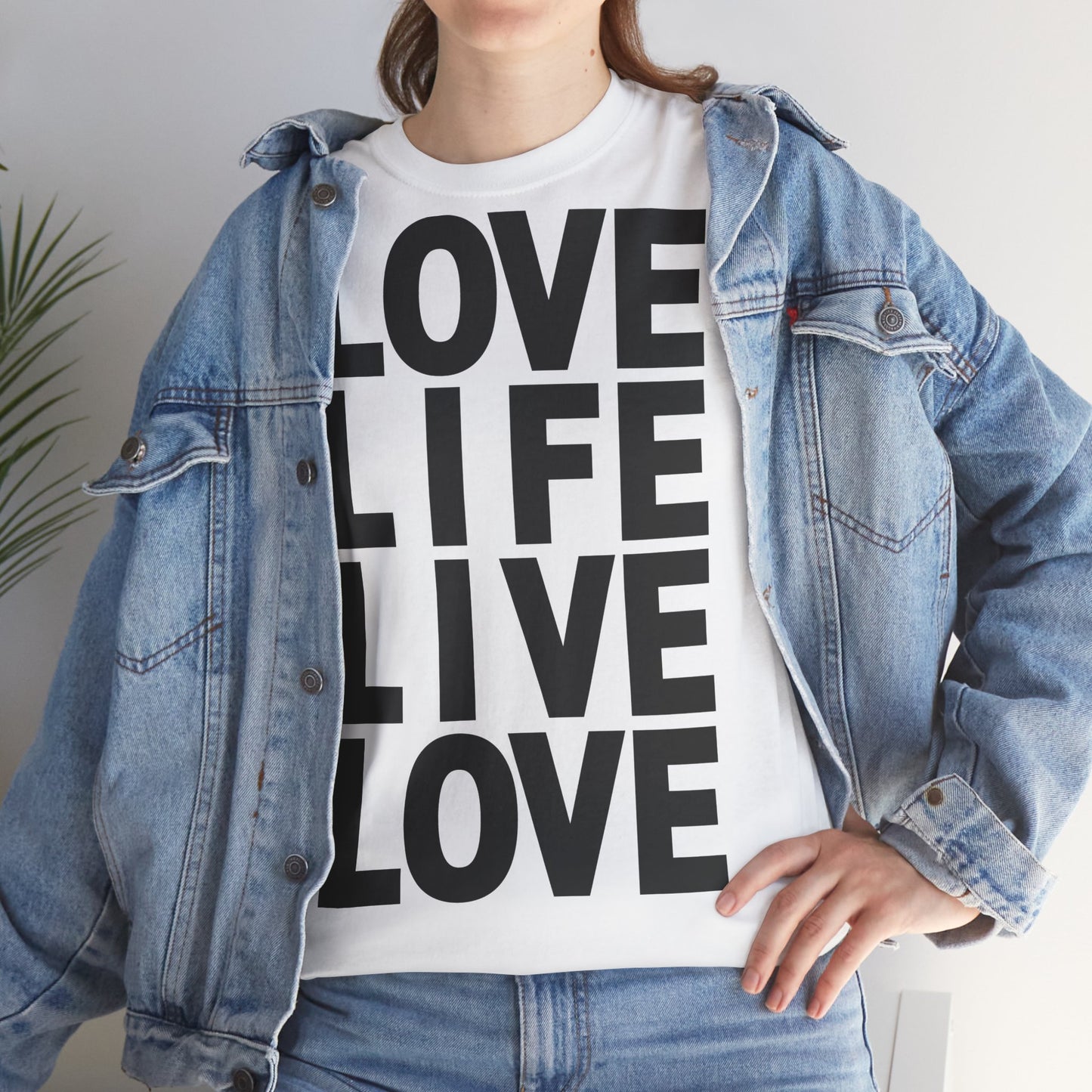 LOVE LIFE LIVE LOVE Unisex Heavy Cotton Tee
