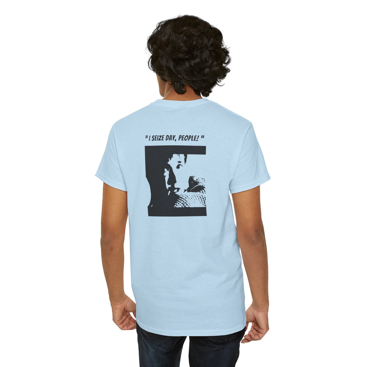 CARPE DIEM "I SEIZE DAY, PEOPLE" Unisex Heavy Cotton Tee