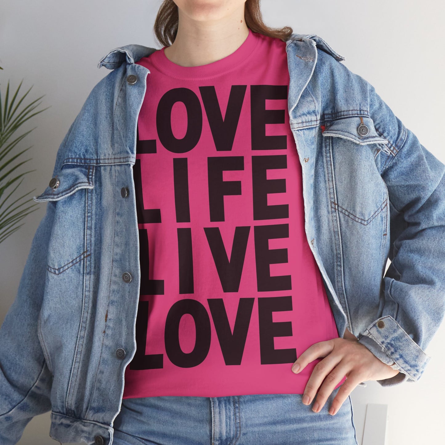LOVE LIFE LIVE LOVE Unisex Heavy Cotton Tee