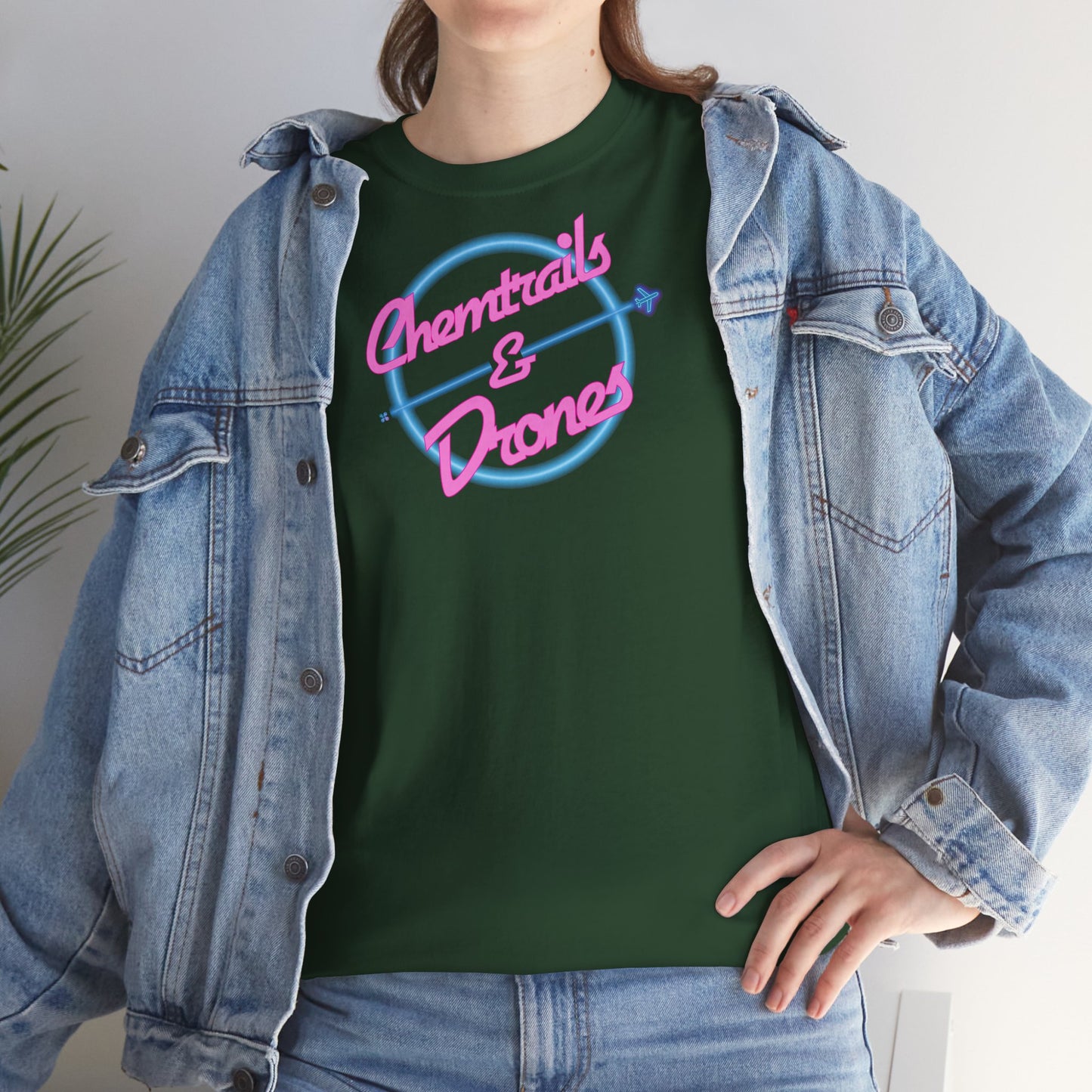 Chemtrails & Drones Unisex Heavy Cotton Tee