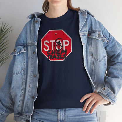 STOP chem trails Unisex Heavy Cotton Tee