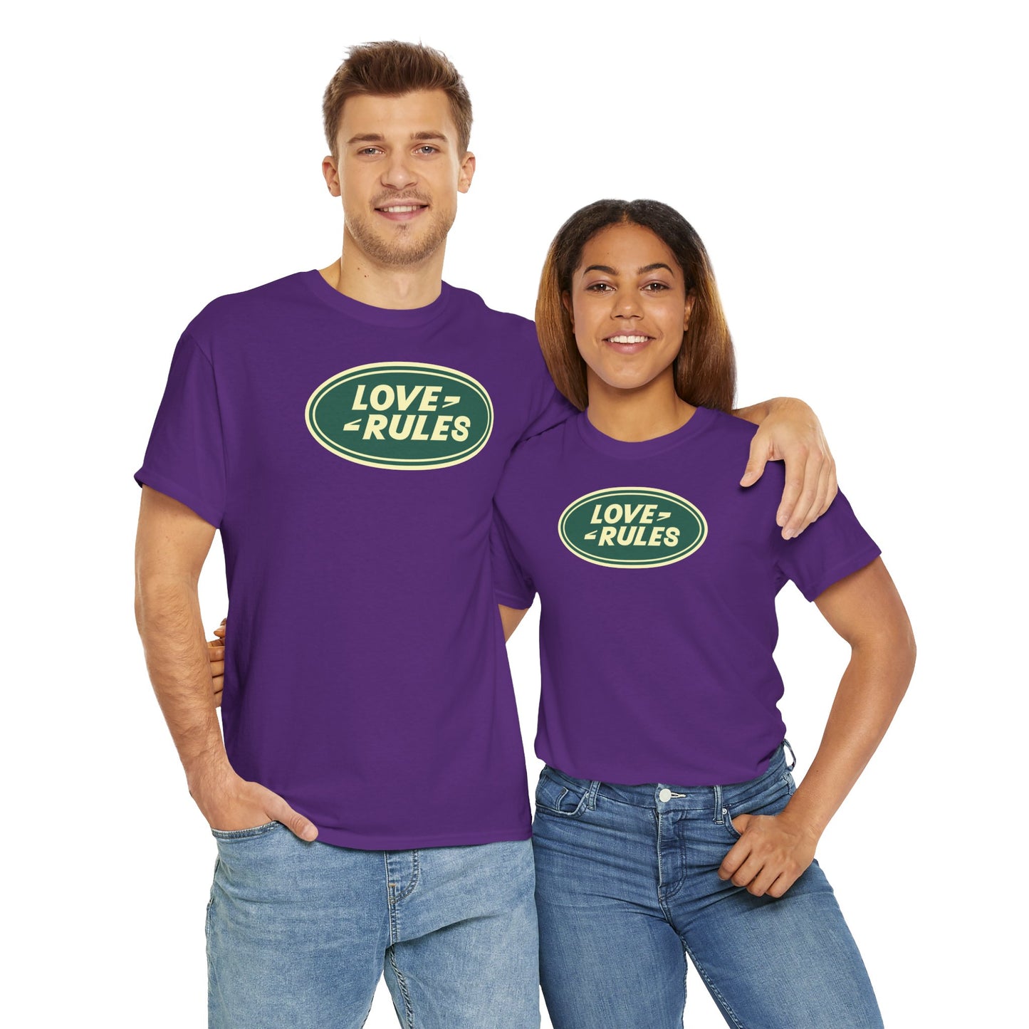 LOVE RULES Unisex Heavy Cotton Tee