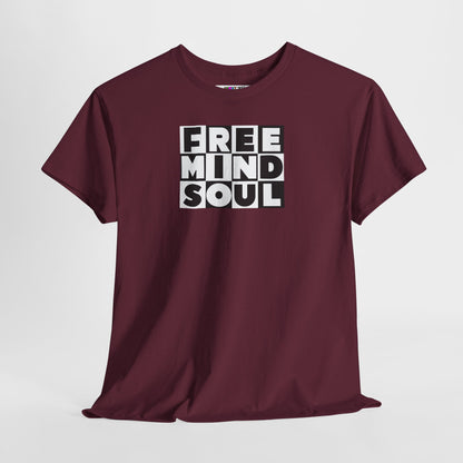 FREE MIND SOUL Unisex Heavy Cotton Tee