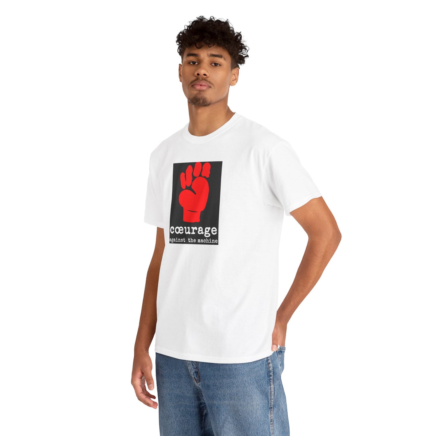 cœurage against the machine Unisex Heavy Cotton Tee