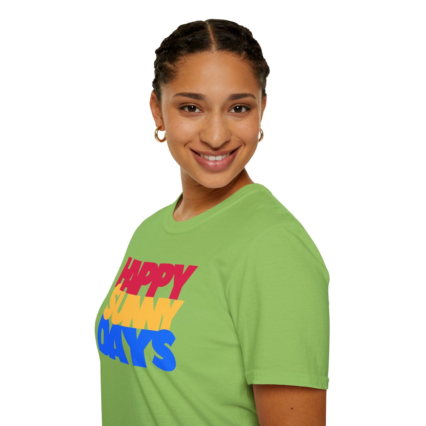 HAPPY SUNNY DAYS Unisex Softstyle 100% Cotton T-Shirt